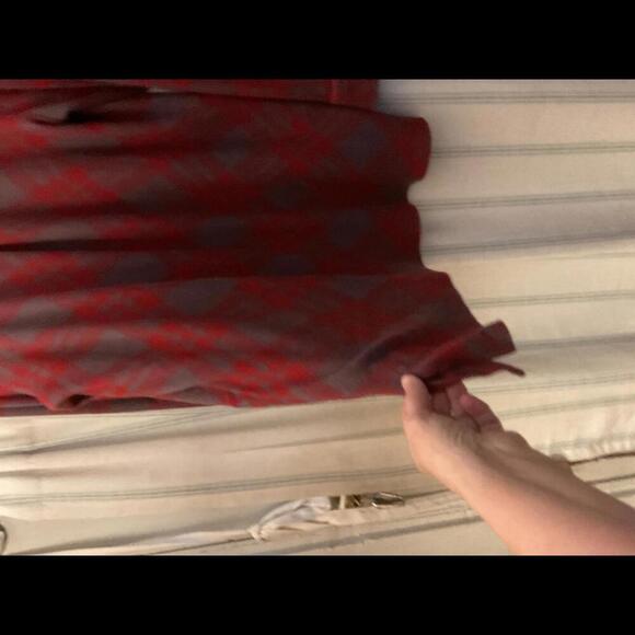 Soft Surroundings Red and Gray  Button up Plaid Tunic XL - Picture 8 of 8